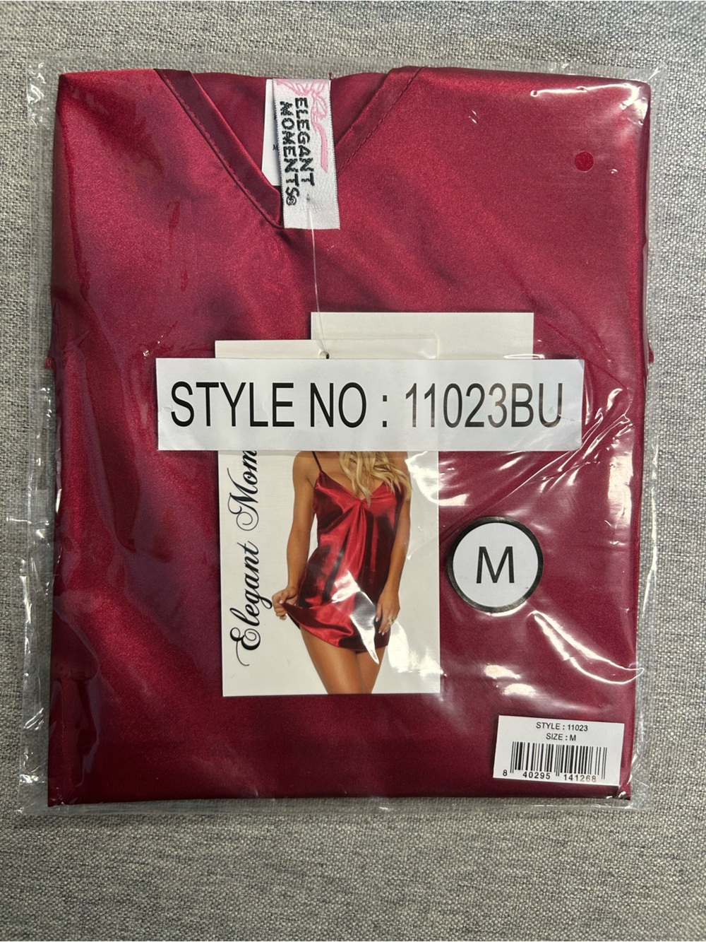 Elegant Moments Red Satin Chemise Slip